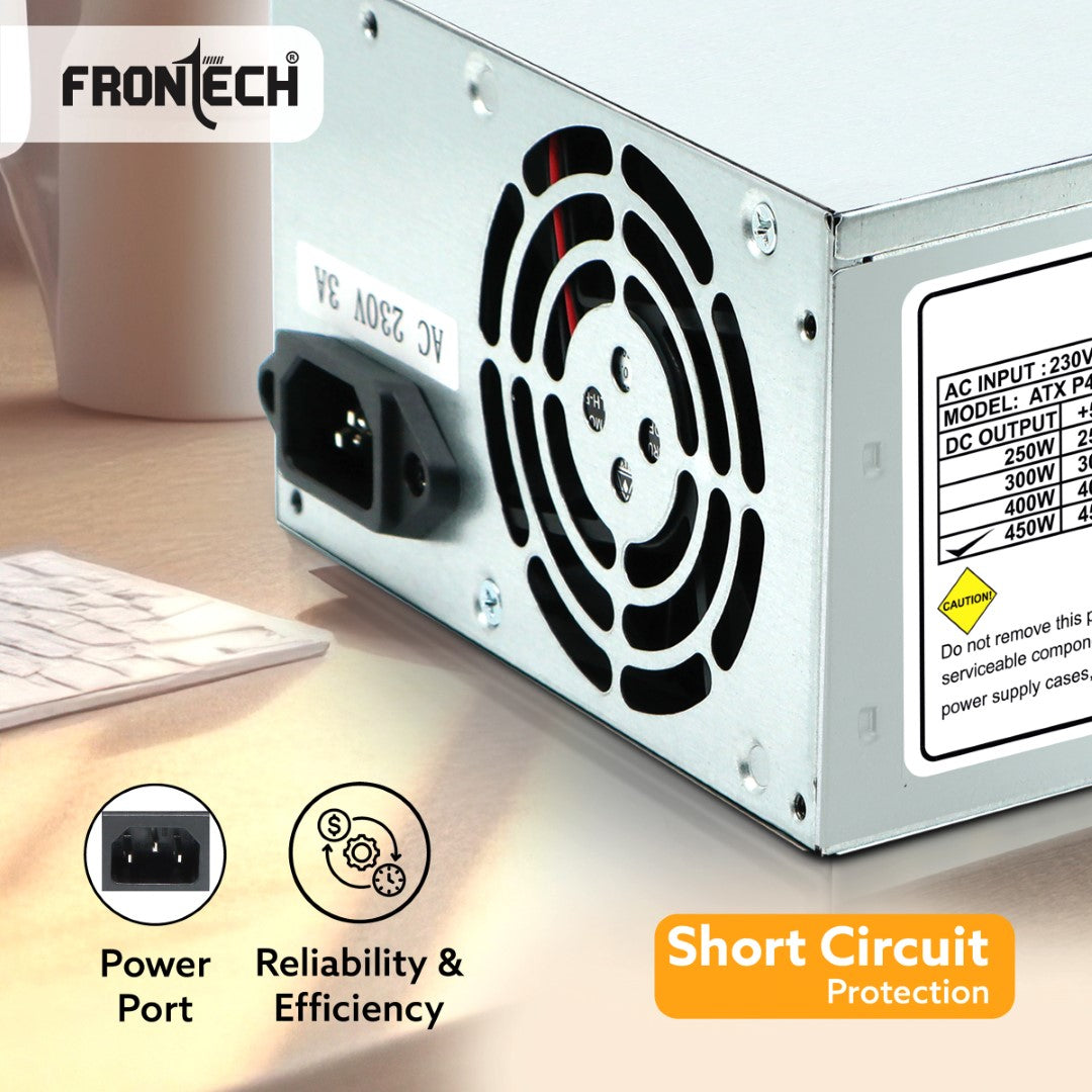 Frontech 450 Watts SMPS Power Supply Unit (PS-0005) Frontech 450 Watts SMPS Power Supply Unit (PS-0005)